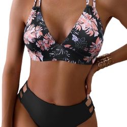 Fanuerg Women's V Neck Bikini   M