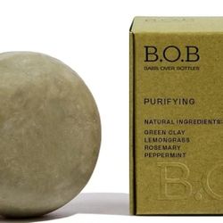 
B.O.B Bars Over Bottles Purifying Shampoo Bar | For Oily Hair or Scalp | Hair Care, Ideal Ph Balance | Natural, Vegan | Eco-friendly, Sustainable, Pl
