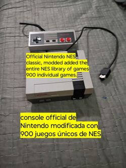 Mod NES classic Official Nintendo console, controller, and cables the entire nes game library add 900 unique games