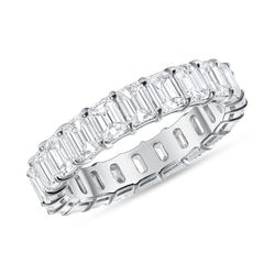 14K Emerald Cut Natural Diamond Eternity Band. Diamond Option 2.00 / 3.00 / 4.00 Carat.