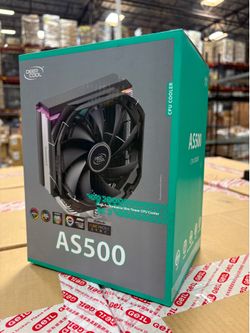 Brand New In Box - CPU Cooler I Deepcool AS500 Universal RAM 140MM PWM Fan, A-RGB