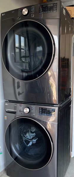LG SMART Stackable Electric Dryer and Front Load Washer with Steam