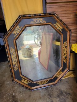 Vintage Mirror w Patina Good For Halloween