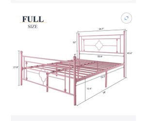 Full bed frame with mattress