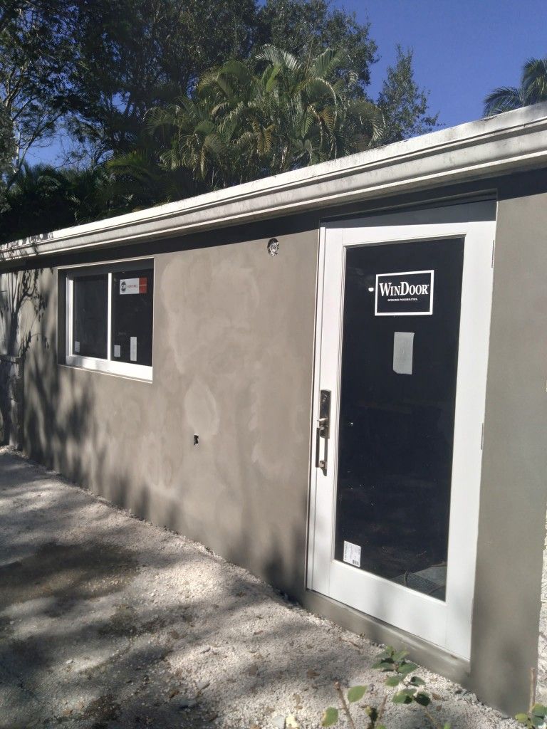 Stucco. == Plaster