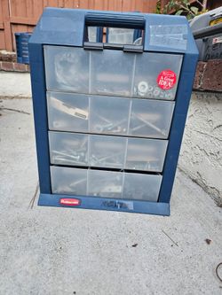 Rubbermaid 4-Drawer Hardware Organizer with Nuts, Bolts, Screws & Washers