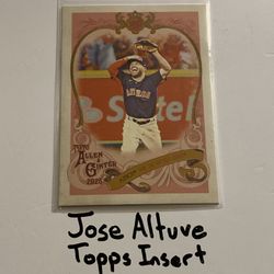 Jose Altuve Houston Astros All-Star 2nd Baseman Topps Short Print Insert Card. 