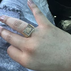 Gold Nugget Ring  14k