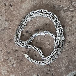 925 Sterling Silver Byzantine chain From Italy 