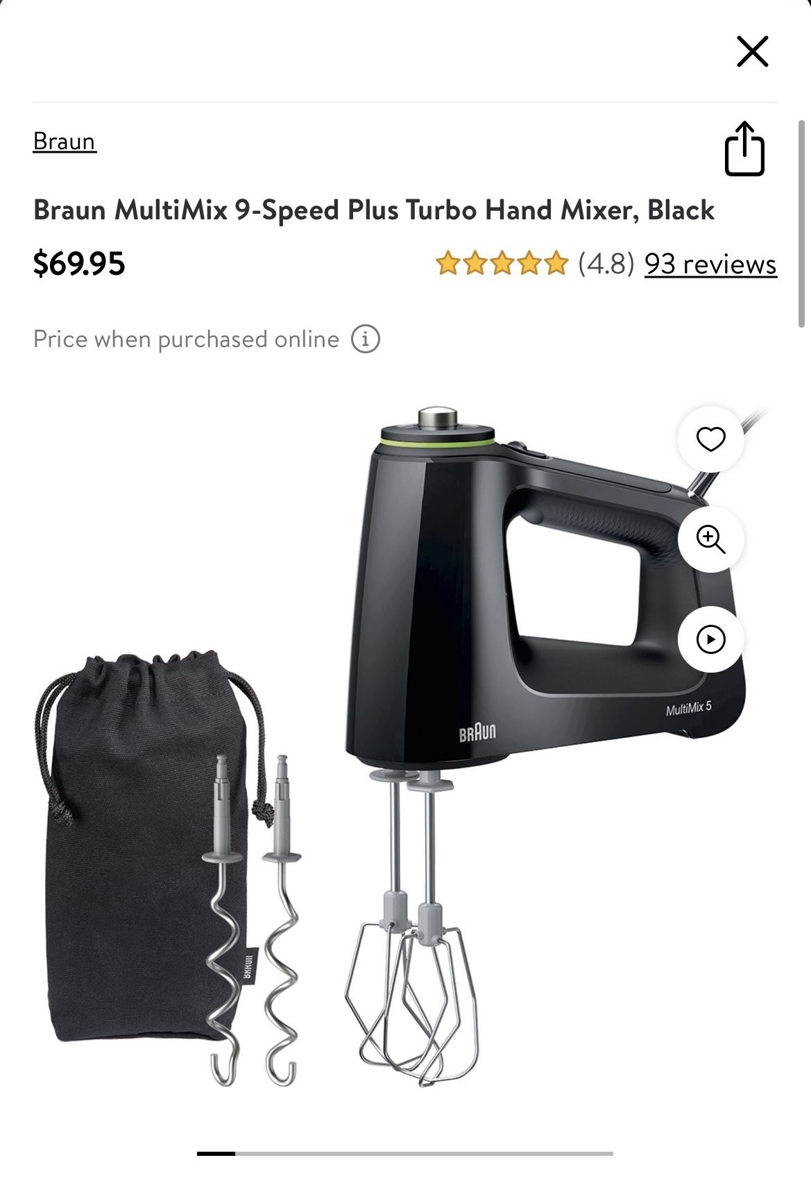 Braun Turbo Hand Mixer