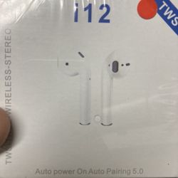 Brand new I 12 wireless headphones charger booster inside