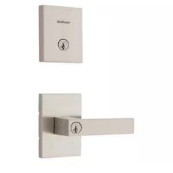Kwikset Singapore Keyed Entry Handle and Single Cylinder Deadbolt Combo Pack featuring SmartKey Security in Satin Nickel=360