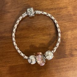 Pandora Bracelet With Three Charms