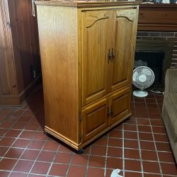 Antique All Wood Entertainment Center