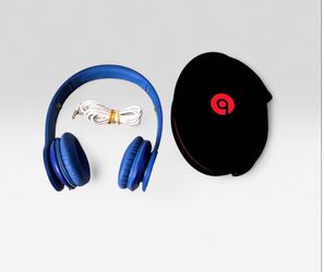 Beats By Dre SOLO HD ( Wired) blue with case