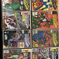 The Spectacular Spider-Man comic book lot cover art by Sal Buscema