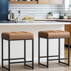 Set Of 2 Stools - 24" Height