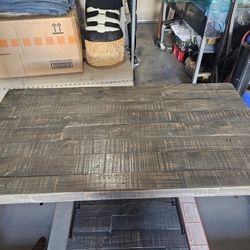 rustic grey lift-top coffee table