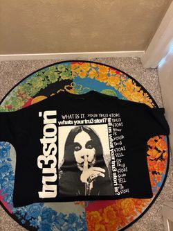 Tru3stori Black Graphic T-Shirt