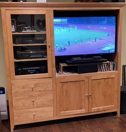 Solid wood armoire/TV cabinet