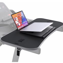 Treadmill Desk Attachment, Upgrade 36 inches Universal Treadmill Laptop Desk Ergonomic Platform Tray with Protective Guard & Tablet Holder for Noteboo