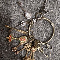 Fairy Tail 13 Keys Pendant & Key Chain Set Anime 