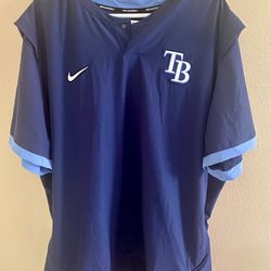 Nike Men’s Baseball Pull Over Jacket Navy Blue 2 Pocket NWT Size XXL $50.00 