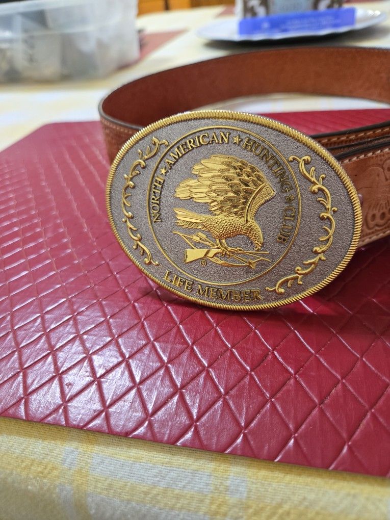 Real Leather Mexican  Belt With Buckle  Size 34