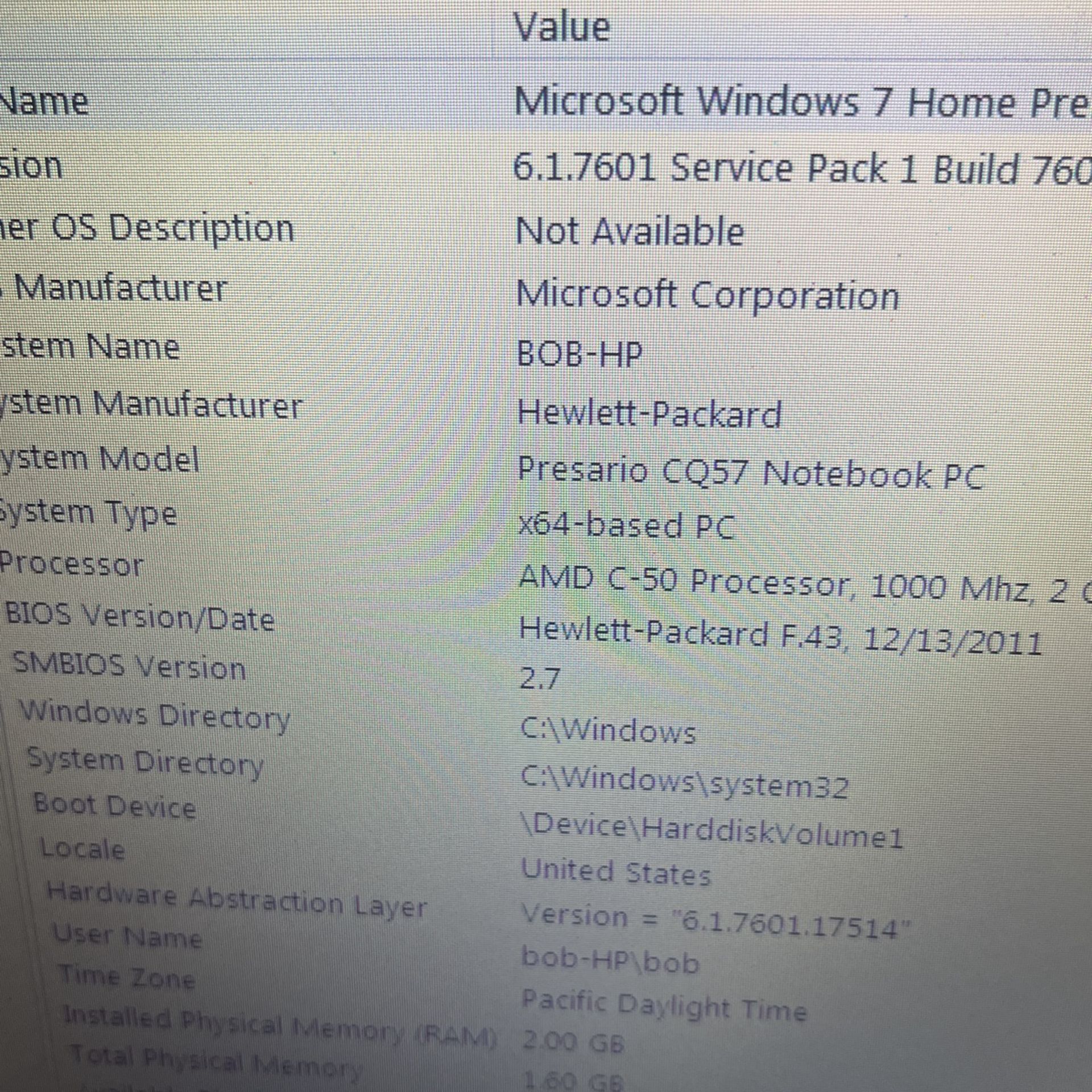 Laptop Predation CQ57 Notebook PC