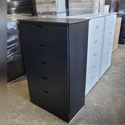 Five drawers dresser with rails / 5 drawers dresser with rails