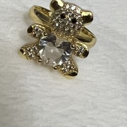Gold Teddy Bear Ring