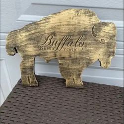 Buffalo shaped wall plaque