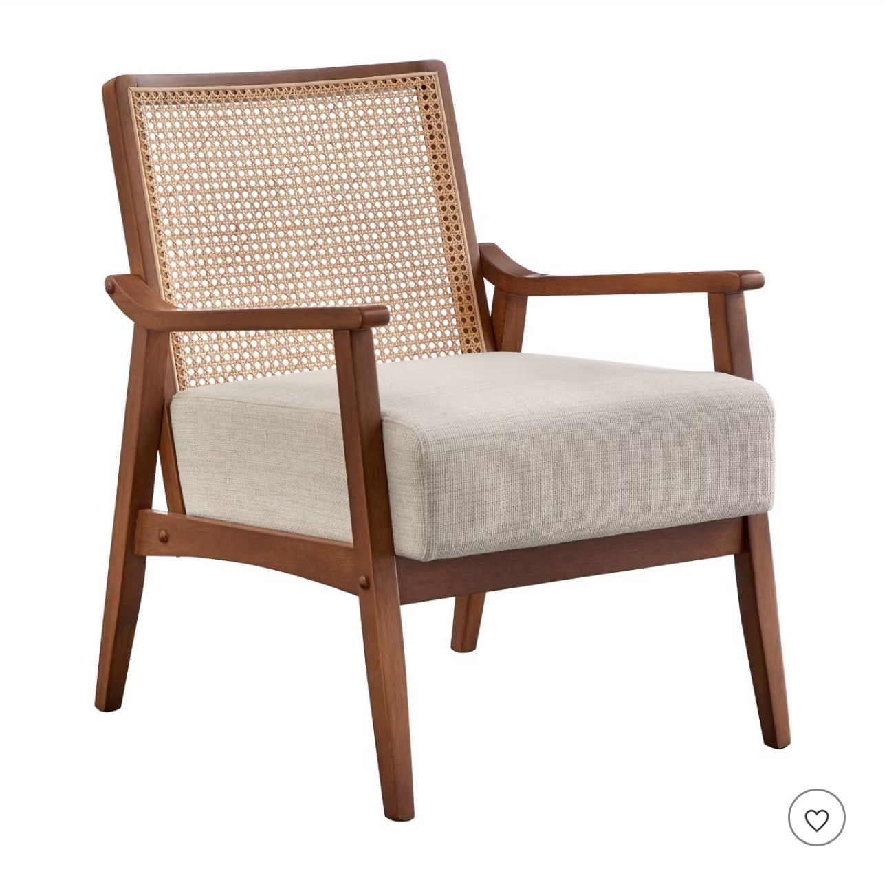 (Set of 2 ) Life Story Hannah Solid Wood Cane Back Accent Chair