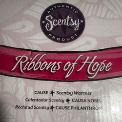 Scentsy Ribbons Of Hope Wax Warmer New In Box So Very Cute!