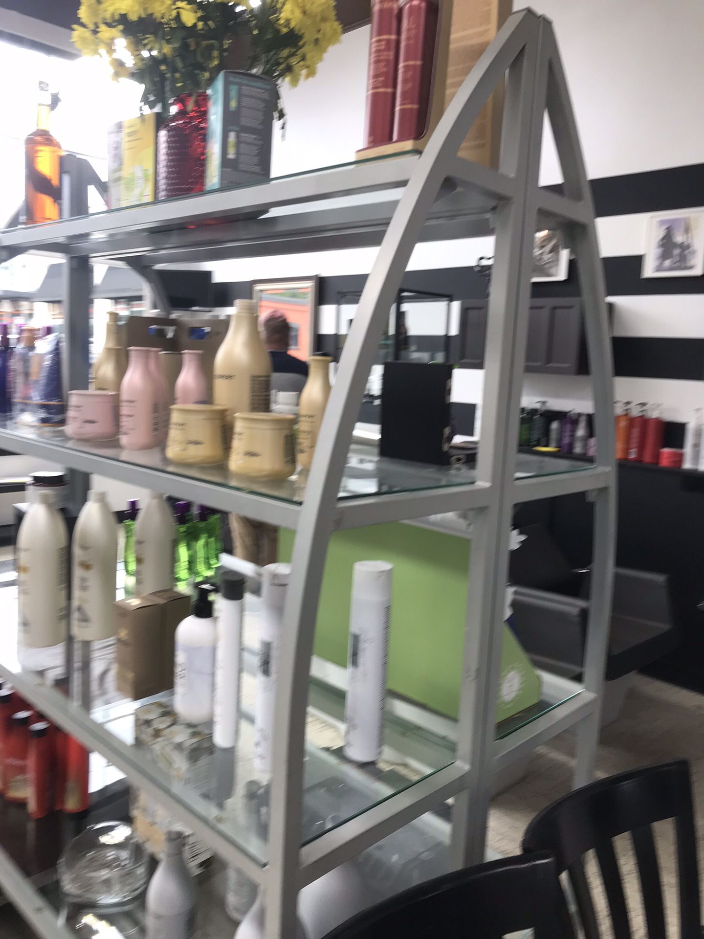 Salon product shelves