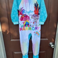 Trolls  Sleeper Footed Pajamas Size 4T 