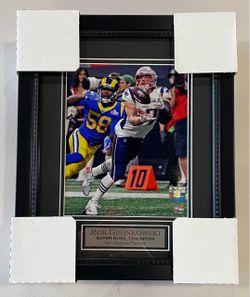 Rob Gronkowski New England Patriots SB LII 8x10 Matted Photo Framed 13x16