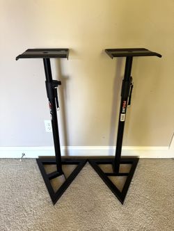 Proline Adjustable Studio Monitor Stand - Pair Black