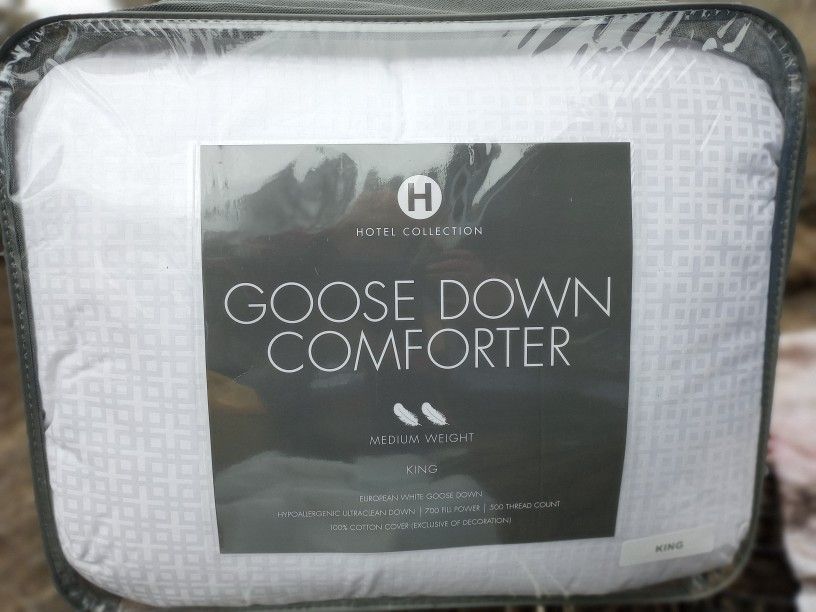 Goose Down Comforter (King/New)