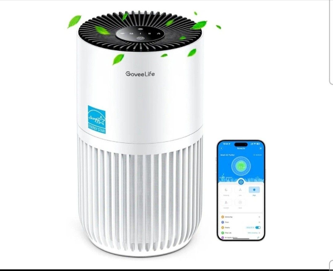 GoveeLife Mini Air Purifier for Bedroom, HEPA Smart Filter Air Purifier H7126