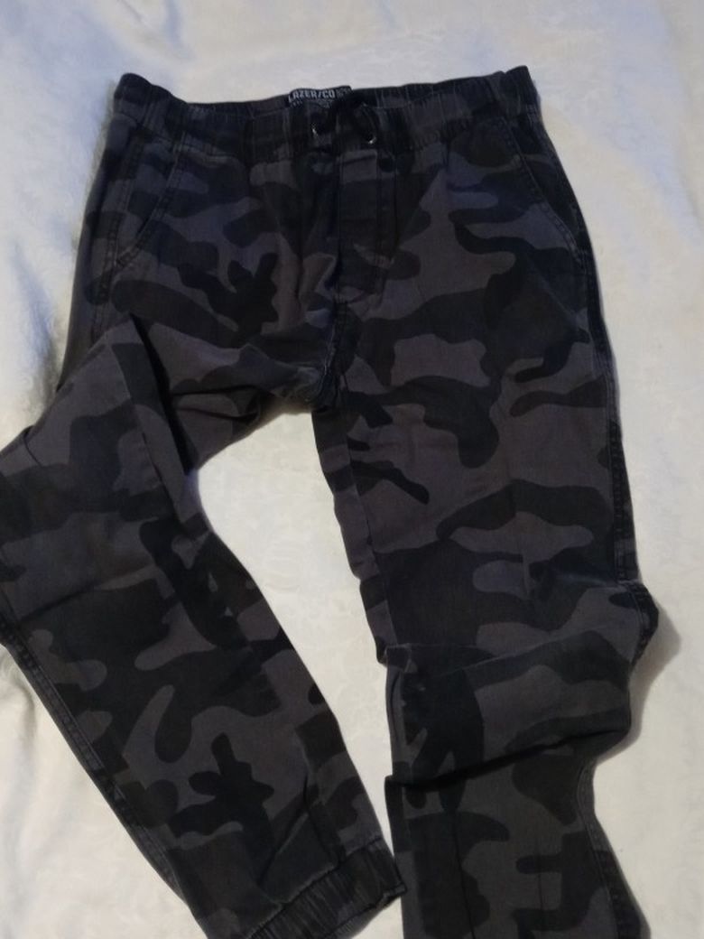 Mens Camo Khaki Joggers