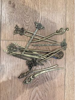 Bronze hair pins