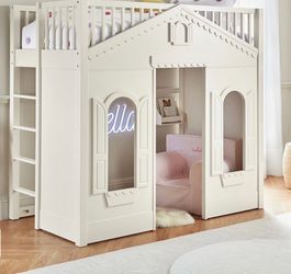 Pottery Barn Princess House Loft Bed / Playhouse
