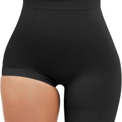 YADIFEN Shapewear for Women Mid Waist Body Shaper Shorts Black 