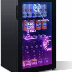 HCK Steampunk LED Beverage Fridge