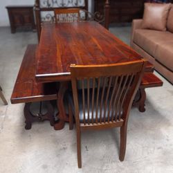 Solid Wood Kitchen Table/Picnic Table Set