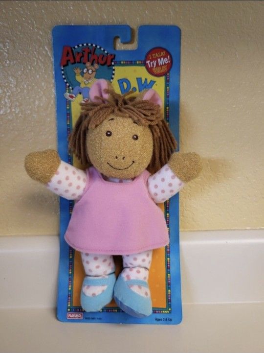 Talking D.W. Stuffed Soft Doll From Arthur P.B.S.