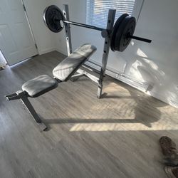 Bench with weights 