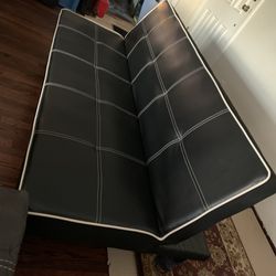 67" Length Black Futon Sofa