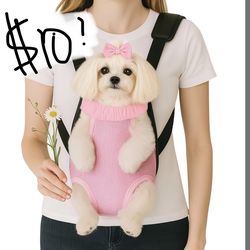 Mosago Dog Backpack Carrier, Thick Straps & Cushion, Pet Sling Front Backpacks For Small Medium Dogs 7-11 Lbs, Legs Out, Adjustable Wearable Puppy Che